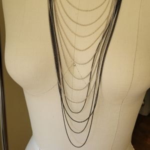 Graduated Silver Ombre Necklace